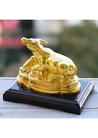 Tượng Trâu phong thủy mạ vàng – 12CGS