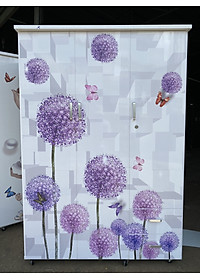 Tủ nhựa đài loan 3 cánh 2 học cao 1m8 hình 3D hoa Bồ Công Anh