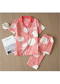 Pijama nữ thô đũi, Đồ bộ mặc nhà mùa hè ngắn tay cho nữ Azuno AZ2992