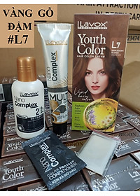 (Vàng Gỗ Đậm) Kem Nhuộm Dưỡng Tóc Màu Thời Trang Lavox Youth&Color L7 - Dark Golden Blode