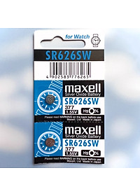 Vỉ 5 Viên Pin Đồng Hồ SR626SW / 377 Maxell Nhật Bản 1.55V Cho Đồng Hồ Đeo Tay