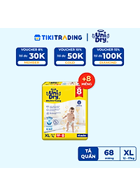 Tã quần UniDry Siêu khô thoáng gói Jumbo mới size XL