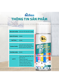 Bình Xịt Tẩy Sơn Dầu Cao Cấp Shima 450ml - Làm sạch nhanh vết sơn xịt ATM, PU, Acrylic, sắt, chống gỉ - Mifan Hàng Chính Hãng