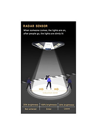 Đèn năng lượng mặt trời sân vườn UFO 500W (NEW 8 mắt kép)