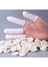 Túi 100 Bao Ngón Tay Cao Su Bọc Bảo Vệ Đầu Ngón Tay Chống Mài Mòn Bụi Bẩn Bảo Hộ Lao Động