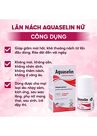 (+5ml FREE) Combo 2 Lăn Khử Mùi AQUASELIN Intensive Women Không Thâm Nách Giảm Mồ Hôi - Dung Tích 50ml