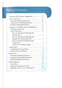 Practice Test for the Toefl Junior Standard Test