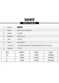 Đai hỗ trợ thắt lưng cột sống tập gym AOLIKES A-1690 Sport waist protector