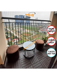 Miếng nhựa lót sàn uPVC cao cấp MHI-ECO, Tấm nhựa trải sàn trang trí ban công / sân vườn / sân thượng; lót sàn chống trơn trượt nhà tắm / bể bơi - Hàng Việt Nam chất lượng cao