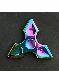 Con Quay 3 cánh màu cầu vồng Hand Fidget Spinner mạ titan HG12