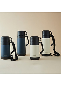 Bình giữ nhiệt LocknLock Easy Outdoor Vacuum Bottle LHC1485 - Có nắp sử dụng được như cốc và dây đeo vai - 1.8L - Hàng chính hãng