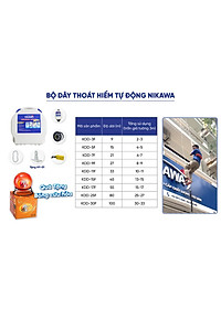 Dây Thoát Hiểm Cá Nhân Nikawa KDD-9F (27m) - Tặng Giá Treo Móc Nikawa HY-01