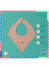 Khăn yếm tam giác đeo cổ có cúc bấm cho em bé sơ sinh, trẻ nhỏ Boube nhiều màu, vải sợi tre Bamboo thông minh, thoải mái