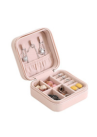 Hộp Đựng Trang Sức Mini Cho Nữ, Đựng Vòng Cổ Nhẫn Bông Tai Hộp Đựng Đồ Trang Sức Có Khóa Kéo