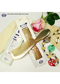 Lược sừng xuất Nhật VIP (Size:XL- 20cm) COH135 - Mẫu lược chuôi trơn cao cấp, Lược dày đẹp - Chăm sóc tóc