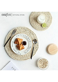 Đĩa bèo thủ công/ Miếng lót ly cốc bèo/ phụ kiện decor chụp ảnh/ Tấm lót bèo tròn 12/20/30/37/50cm | ongtre (Vietnam)