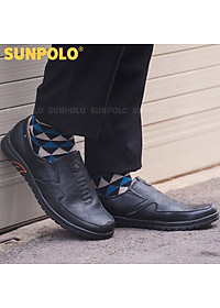 Giày Lười Nam Da Bò SUNPOLO SUS511 (Đen, Nâu)