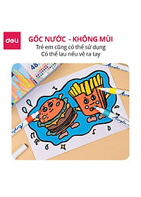 [MỚI] Bút Sơn Acrylic Marker Deli THÊM 80% MỰC - 12/24/36/48/64 Màu Tô Trên Mọi Chất Liệu DIY Vẽ Giày Vải Chai Lọ Nhựa
