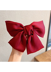 Kẹp tóc nơ lớn Hàn Quốc , cặp tóc nơ sau dễ thương KT13 chất liệu lụa mềm mại