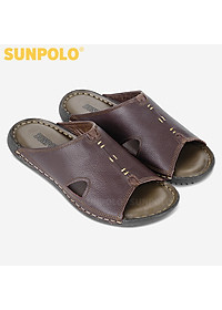 Dép Nam Quai Ngang Da Bò SUNPOLO SUD12