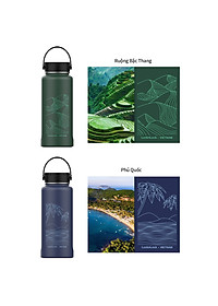 Bình giữ nhiệt Lock&Lock x Việt Nam phiên bản đặc biệt 897ml LHC4160 kèm cọ rửa và ống hút đầu Silicone - JoyMall