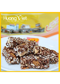Đặc Sản Sóc Trăng - Kẹo Gạo Lức Hạt Điều Cao Cấp Tân Huê Viên 250G, Kẹo Gạo Lứt Sóc Trăng