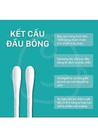 Tăm bông Niva trẻ em hũ xoay 400 que giấy BHP2