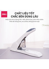 Dập ghim Deli, cỡ lớn 210 trang, Đen, Xám - 1 cái E0395
