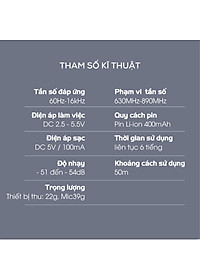 Micro không dây, mic không dây, micro cài đầu không dây TAKSTAR HM-200W công nghệ UHF - AVSTAR - hàng chính hãng