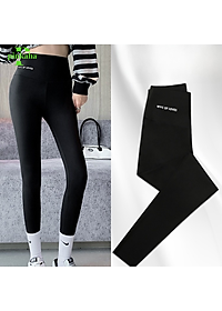 Quần Legging Nữ Dài Cạp Cao Đẹp Cao Cấp PINKAHA Nâng Mông Vải Thun Cotton Siêu Co Giãn 4 Chiều Ôm Sát