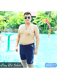 Quần bơi big size cho nam giới béo mập, có size lớn đến 125kg, dáng sooc đùi dài, chất thun bơi lạnh dày dặn co giãn 4 chiều | BN017