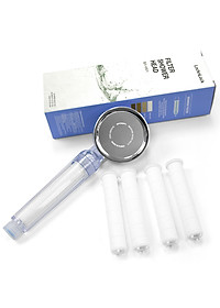 Bộ Phụ Kiện Đầu Vòi Sen Lọc Nước LocknLock 80mm CLR-KR LBW400 (Mạch nước nhip nhàng, giảm stress - Khử Clo)