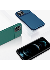 Ốp lưng chống sốc cho iPhone 13 Pro Max bảo vệ Camera hiệu Nillkin Camshield chống sốc cực tốt, chất liệu cao cấp, có khung và nắp đậy bảo vệ Camera - hàng nhập khẩu