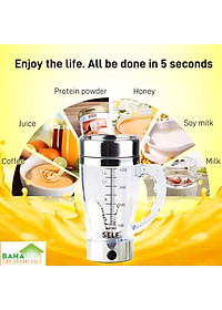 CỐC KHUẤY TỰ ĐỘNG PHA SỮA, CAFE, BỘT PROTEIN… THAY CỐC LẮC CỐC TRỘN "BAHAMAR" Sử dụng đơn giản, chỉ cần nhấn nút nguồn trên động cơ để trộn, thêm bột và chờ 30 giây.