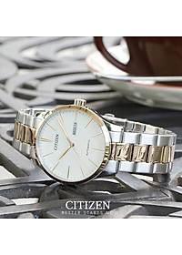 Đồng Hồ Nam Citizen Dây Thép Không Gỉ NH8356-87A - Mặt Trắng