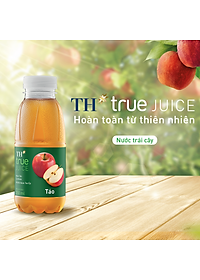 Thùng 24 chai nước trái cây TH true JUICE táo tự nhiên 350 ml (350 ml x 24)