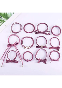 Hộp 12 Chun Buộc Tóc Hàn Quốc Sang Trọng
