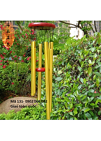 Chuông gió phong thuỷ 5 thanh màu vàng và màu trắng (tuỳ chọn)