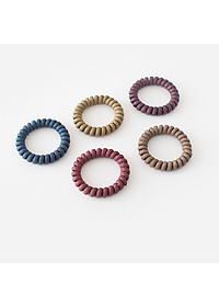 Dây buộc tóc nữ hình dây điện thoại [Set 5 dây] NASI nhiều màu dễ thương phong cách hàn quốc thun cột tóc nữ co giãn tốt phụ kiện tóc giao ngẫu nhiên