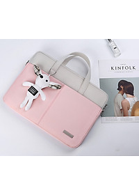 Túi chống sốc dành cho laptop macbook kèm gấu bông siêu cute đáng yêu
