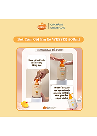 Bọt tắm gội em bé Wesser 500ml ( Nhập khẩu Hàn Quốc )