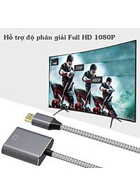 Cáp chuyển đổi HDMI sang VGA cao cấp vỏ nhôm