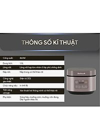Nồi Cơm Điện Tử BlueStone RCB-5946 - Dung Tích 1,5 lít  - Công suất 860W - Lòng nồi phủ chống dính cao cấp an toàn sức khỏe - 6 chế độ cài đặt sẵn - Bảo hành 2 năm - Hàng chính hãng