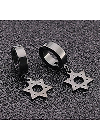 Bông Tai Nam Loại Kẹp Không Cần Bấm Lỗ Tai Kiểu Ngôi Sao Tòn Ten Chất Liệu Thép Titan Không Rỉ Không Dị Ứng TT 1802 - 1 cặp