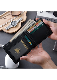 Bóp nam da bò - Ví da Nappa cao cấp tặng kèm hộp và túi sang trọng - Alpha 001