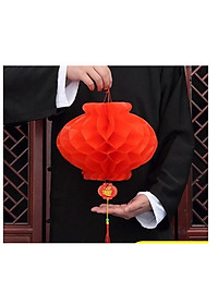 Đèn lồng đỏ Nilon chữ Phúc 30cm/25cm/20cm treo trang trí Tết - đèn lồng chống nước