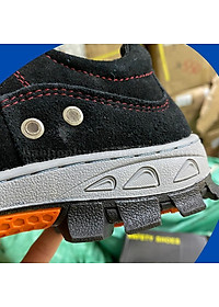 Giày bảo hộ lao động JB523 dáng thể thao da lộn ,có mũi thép chống va đập, đế chống đinh chống đâm xuyên