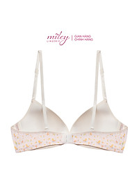 Áo Ngực Nữ Không Gọng Thun Lạnh Mút Mỏng Hoa Văn Active Miley Lingerie - Màu hồng nhạt BRM13015