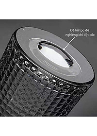 Bộ 6 Cốc Thuỷ Tinh, Ly Thuỷ Tinh Đế Lồi Xoay 360 Độ Cao Cấp Nhiều Họa Tiết Sang Trọng