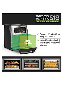 Nồi Chiên Hơi Nước 2GOOD S100 Lòng Nồi Inox Gồm 10 Chương Trình Nấu Dung Tích 20 Lít Công Suất 1800 W - Hàng Chính Hãng